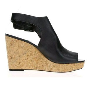 Vince Camuto Peep Toe Cork Wedge Tundra 6.5
